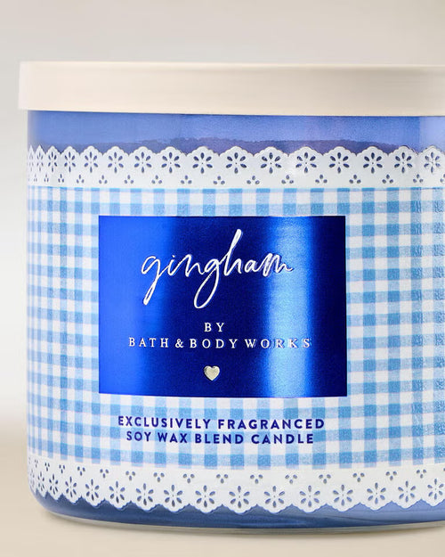 Bath & Body Works 3 wick Candle - Gingham