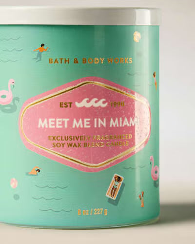 Bath & Body Works single wick Candle - Meet me in Miami