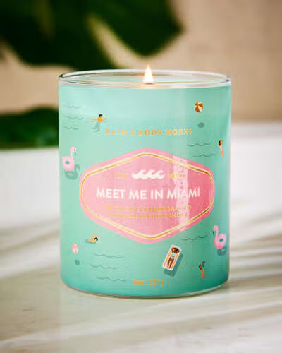Bath & Body Works single wick Candle - Meet me in Miami