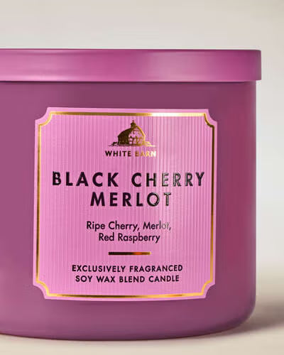 Bath & Body Works 3 wick Candle - Black Cherry Merlot