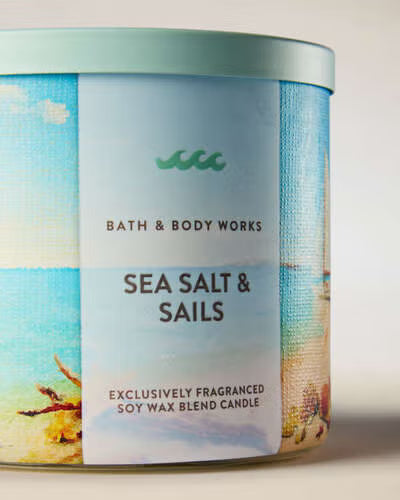 Bath & Body Works 3 wick Candle - Sea Salt & Sails