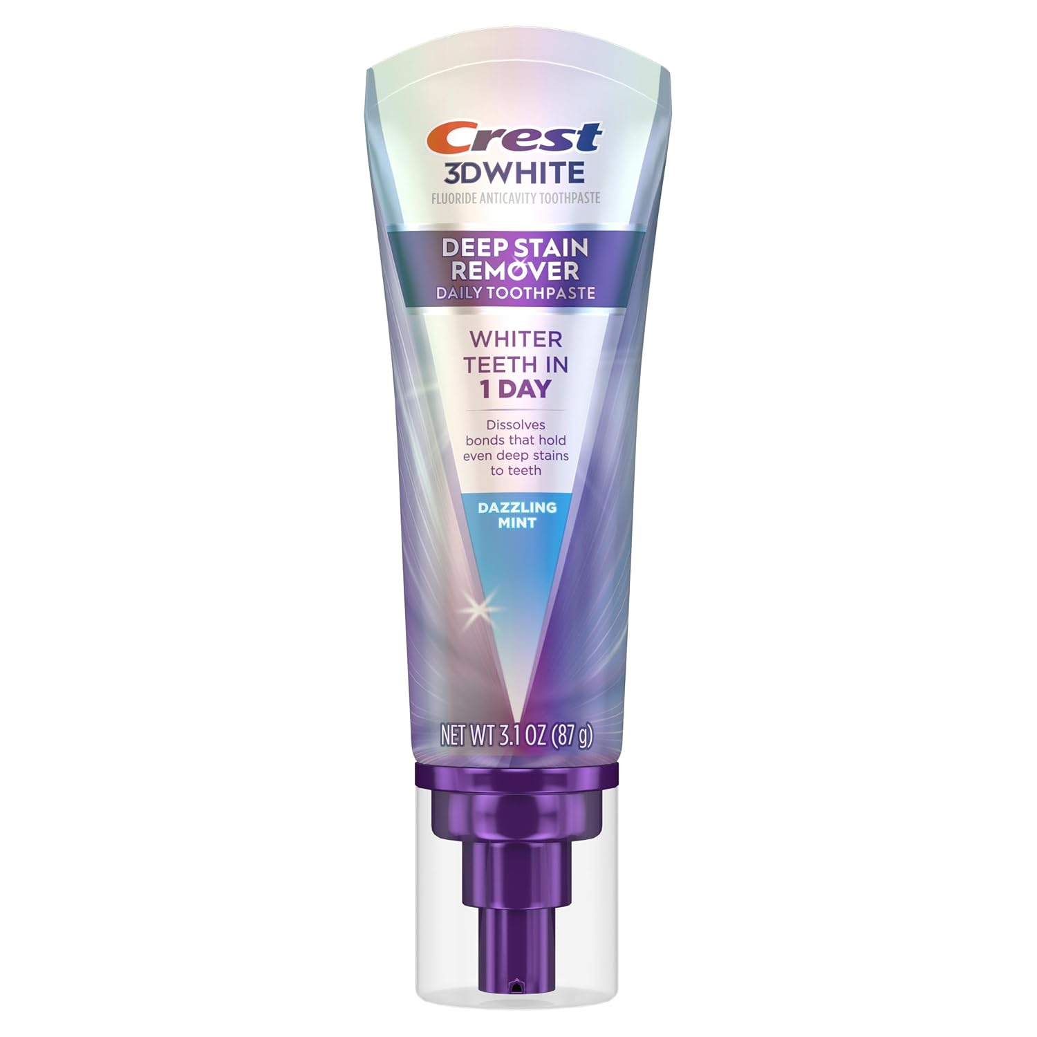 Crest 3DWhite Brilliance Deep Stain Remover Ultra White Toothpaste - Dazzling Mint