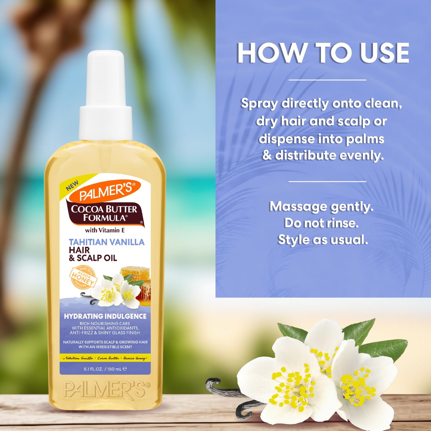 Palmers Tahitian Vanilla Hair & Scalp Oil with Cocoa Butter