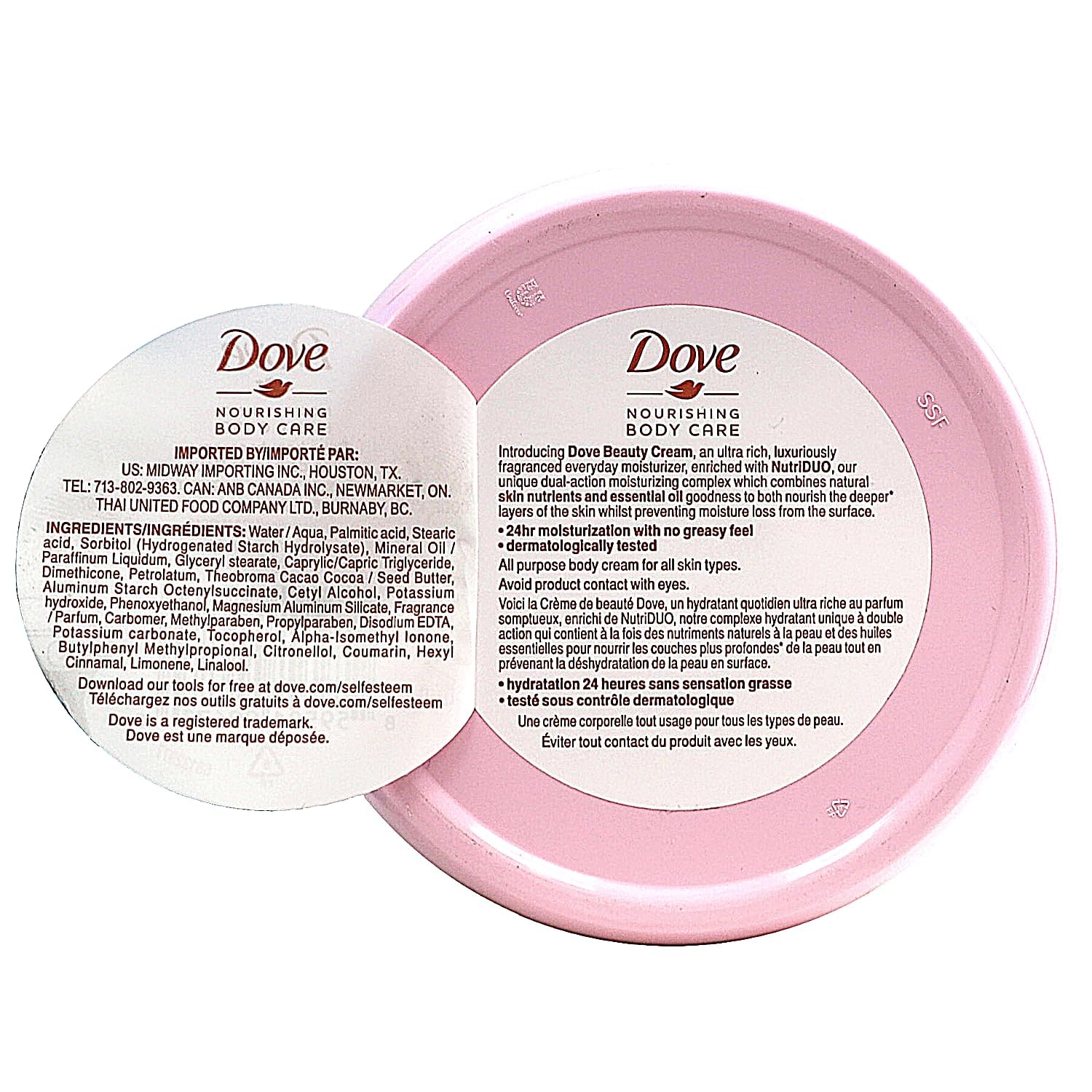 Dove Lotion, Beauty Cream - Normal to Dry Skin, 24-Hour Moisture Travel Size, 2.53 Fl Oz