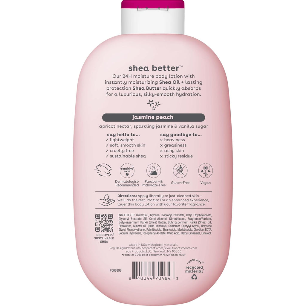 EOS Shea Better Body Lotion, Jasmine Peach