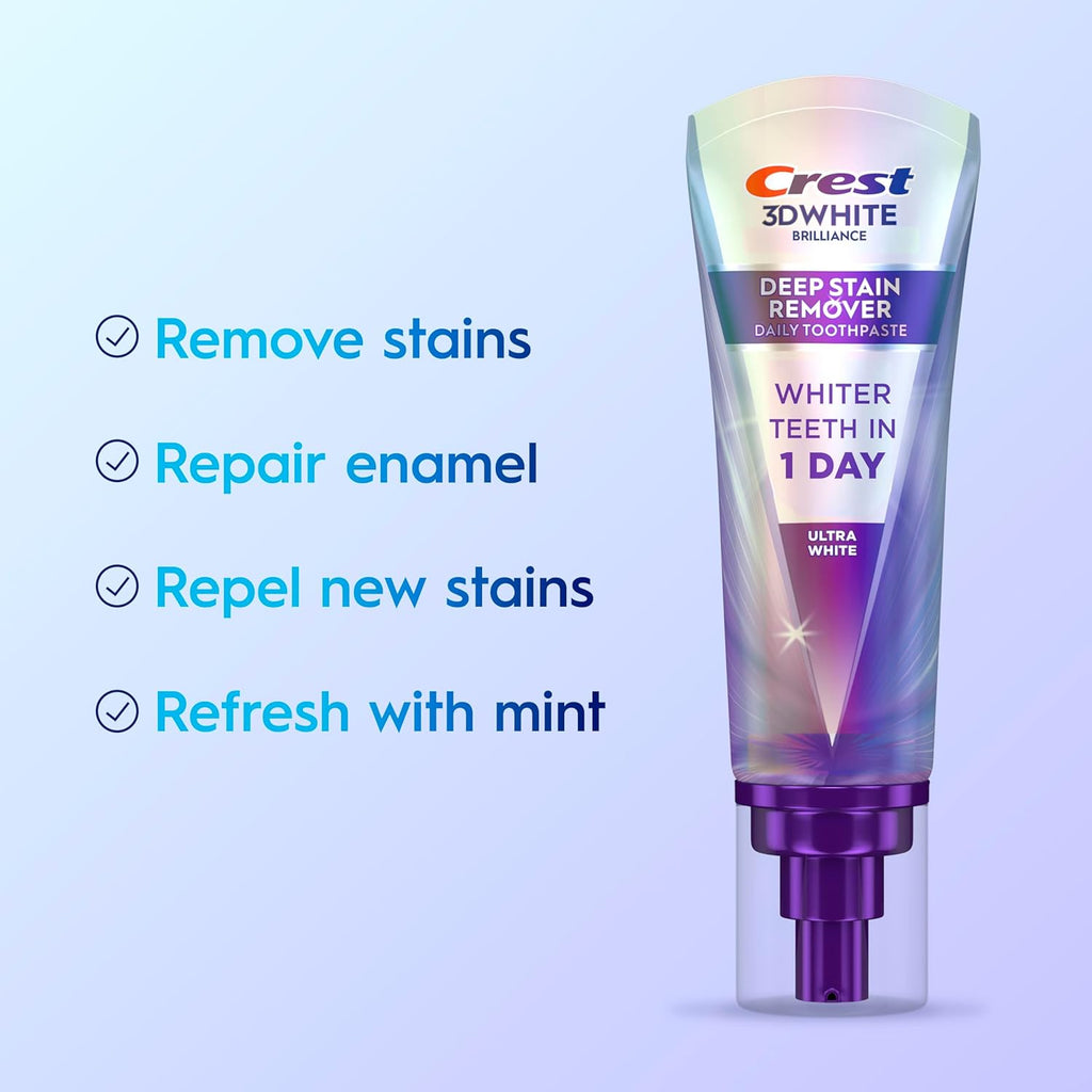 Crest 3DWhite Brilliance Deep Stain Remover Ultra White Toothpaste