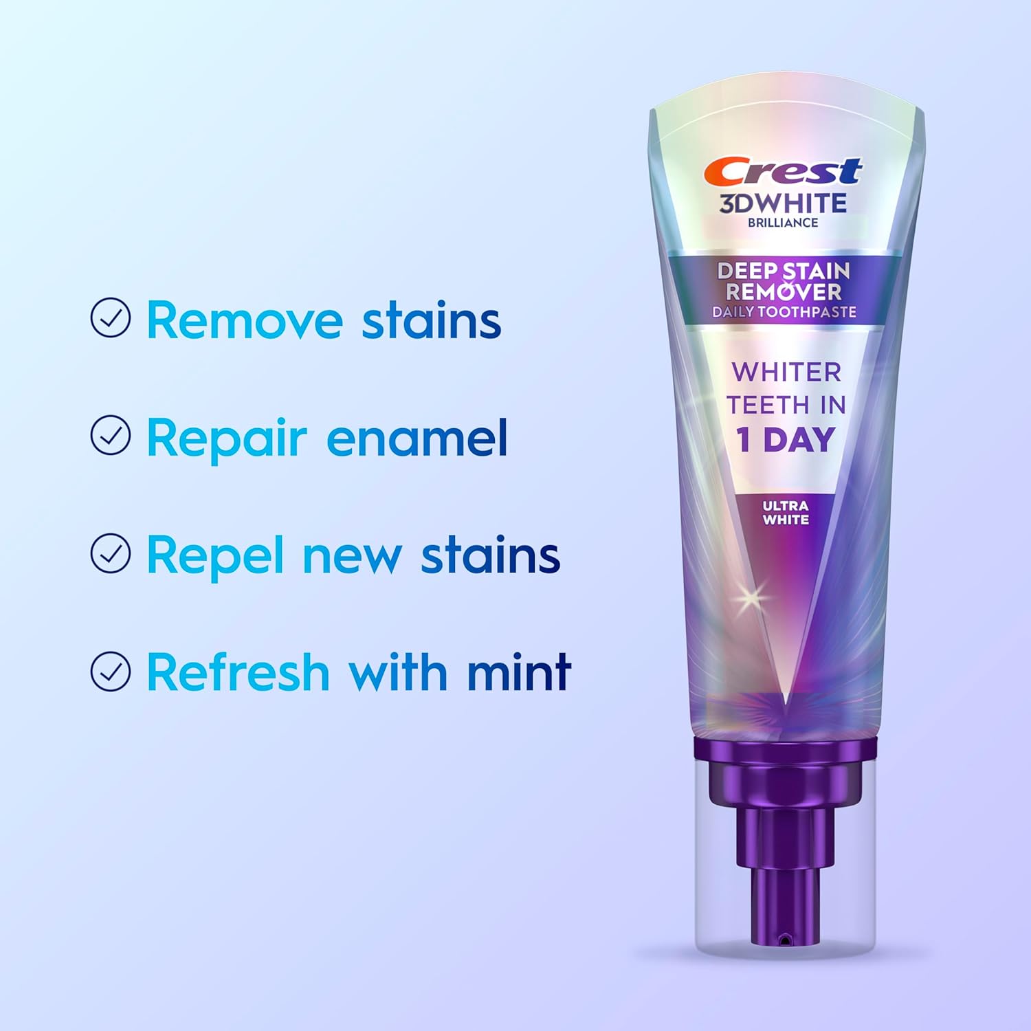Crest 3DWhite Brilliance Deep Stain Remover Ultra White Toothpaste
