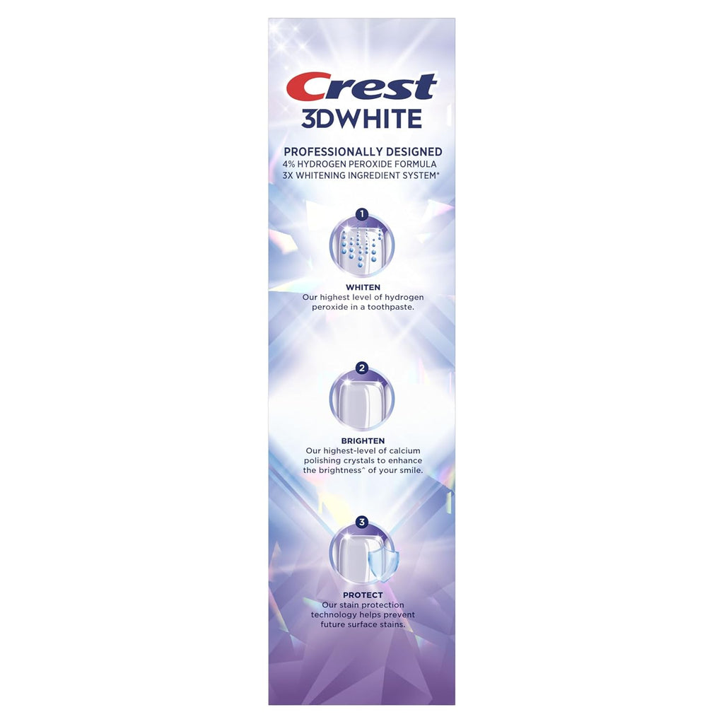Crest 3D White Brilliance Pro Ultra White Teeth Whitening Toothpaste, 4% Hydrogen Peroxide
