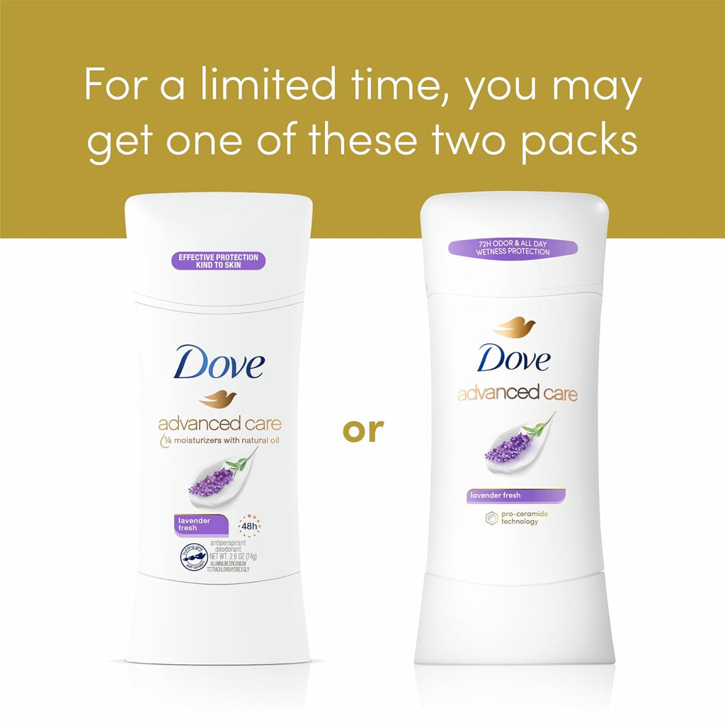 Dove Advanced Care Antiperspirant Deodorant 72hr Lavender Fresh
