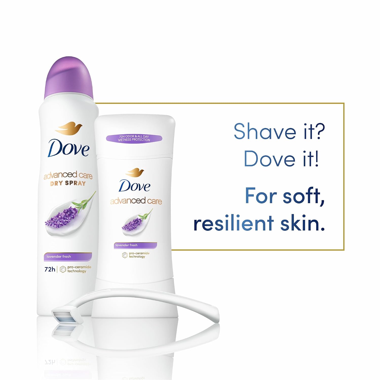 Dove Advanced Care Antiperspirant Deodorant 72hr Lavender Fresh