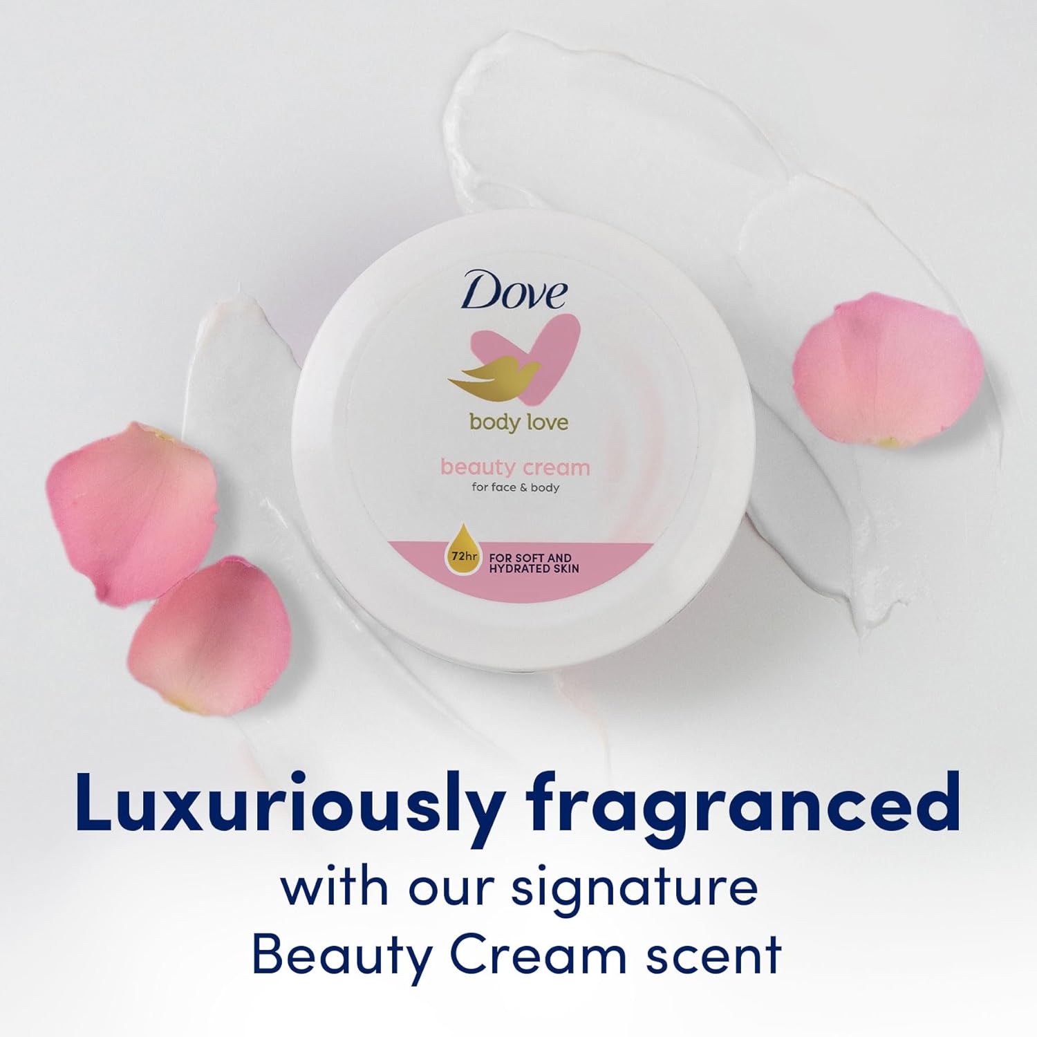 Dove Lotion, Beauty Cream - Normal to Dry Skin, 24-Hour Moisture Travel Size, 2.53 Fl Oz