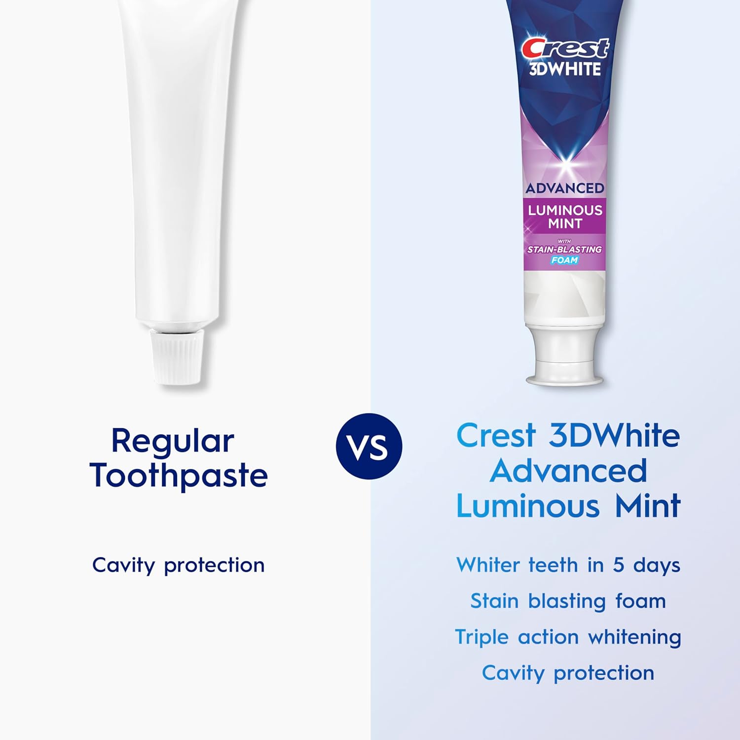 Crest 3D White Advanced, Teeth Whitening Toothpaste 3.7 oz Travel Size