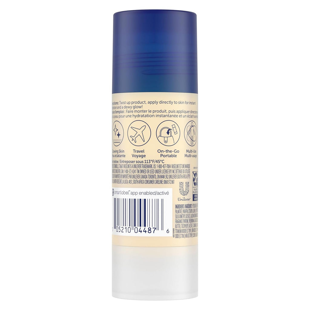 Vaseline Cocoa Shimmer Jelly Stick – Non-Greasy Moisturizer for Glowing Skin, Face & Body Lotion, Travel-Size