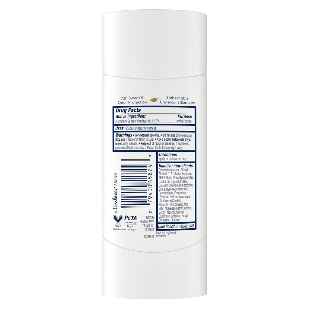 Dove Advanced Care Antiperspirant Deodorant Stick 72hr Apple & White Tea