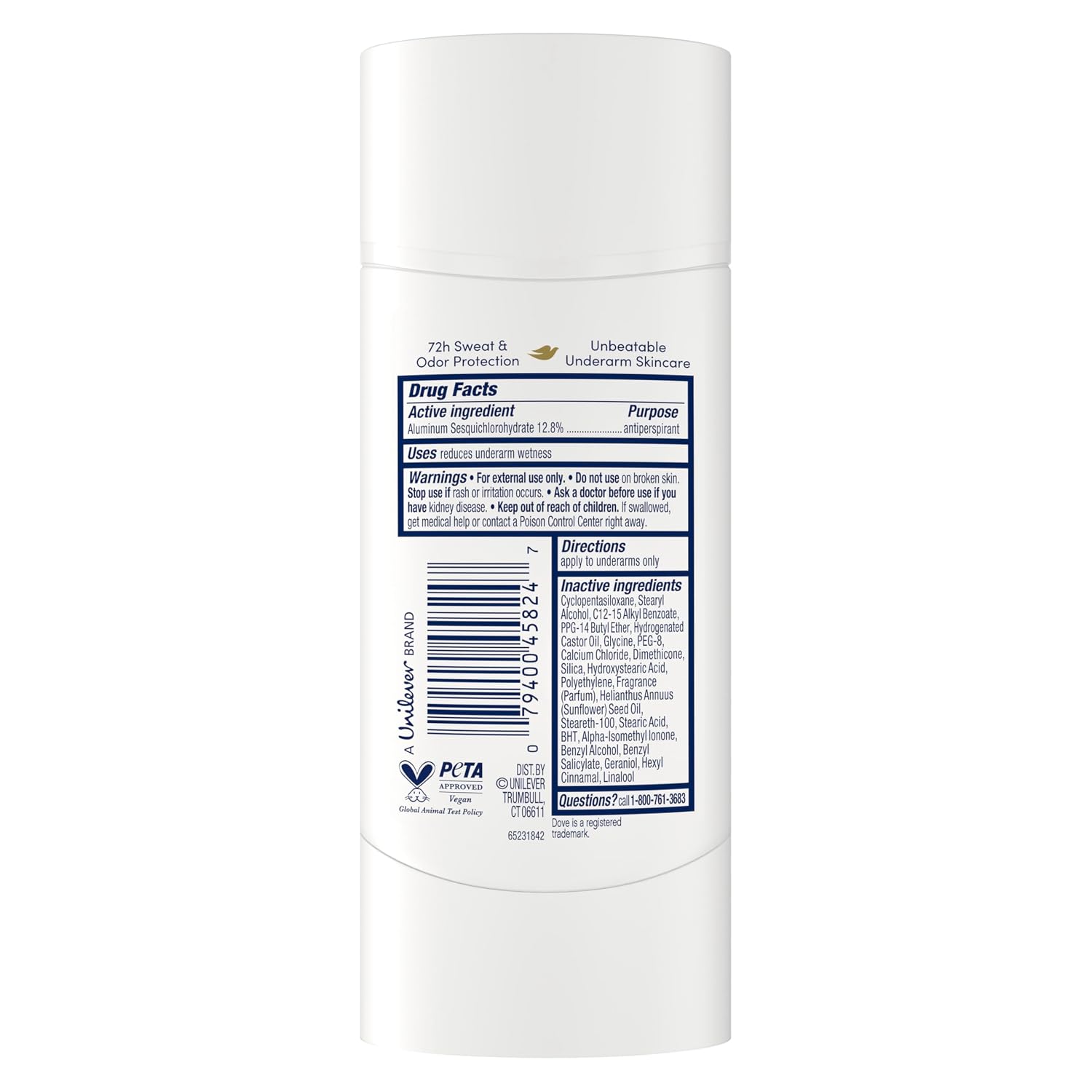 Dove Advanced Care Antiperspirant Deodorant Stick 72hr Apple & White Tea