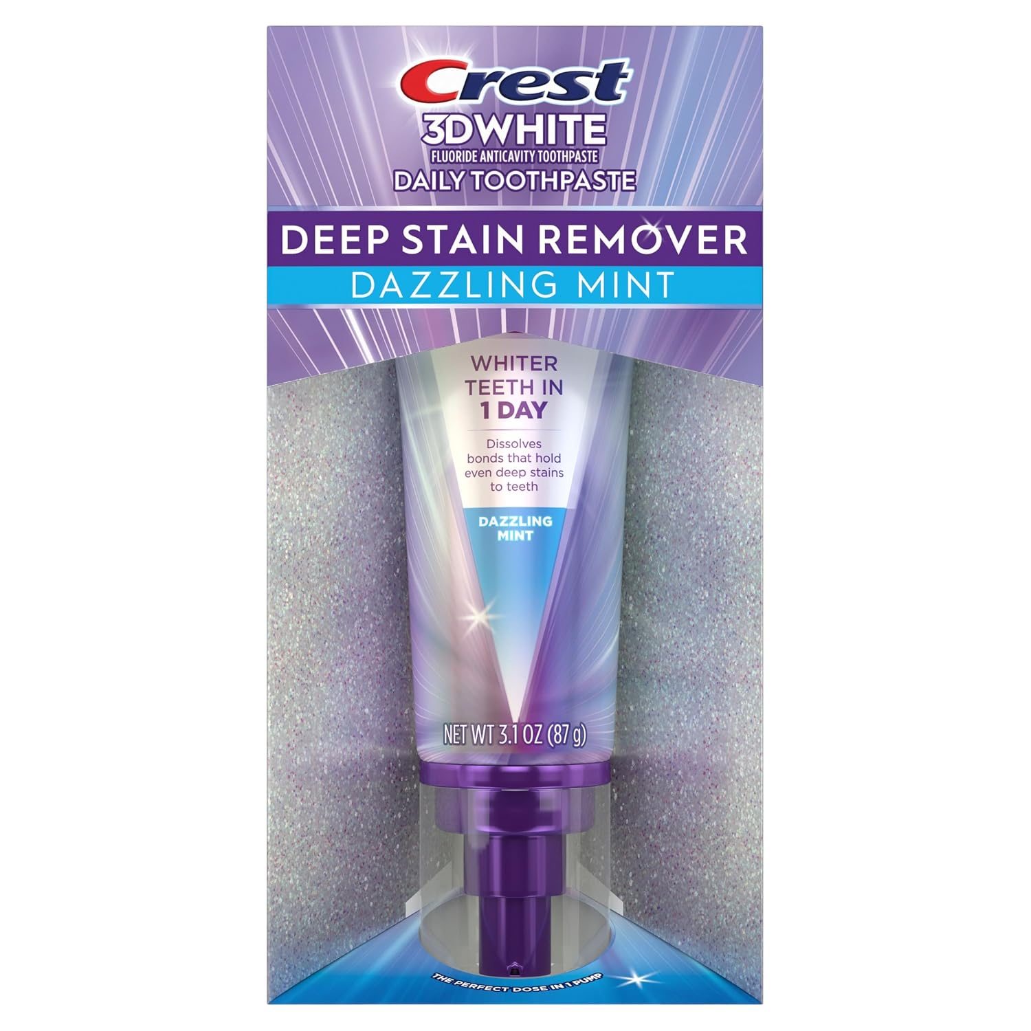 Crest 3DWhite Brilliance Deep Stain Remover Ultra White Toothpaste - Dazzling Mint