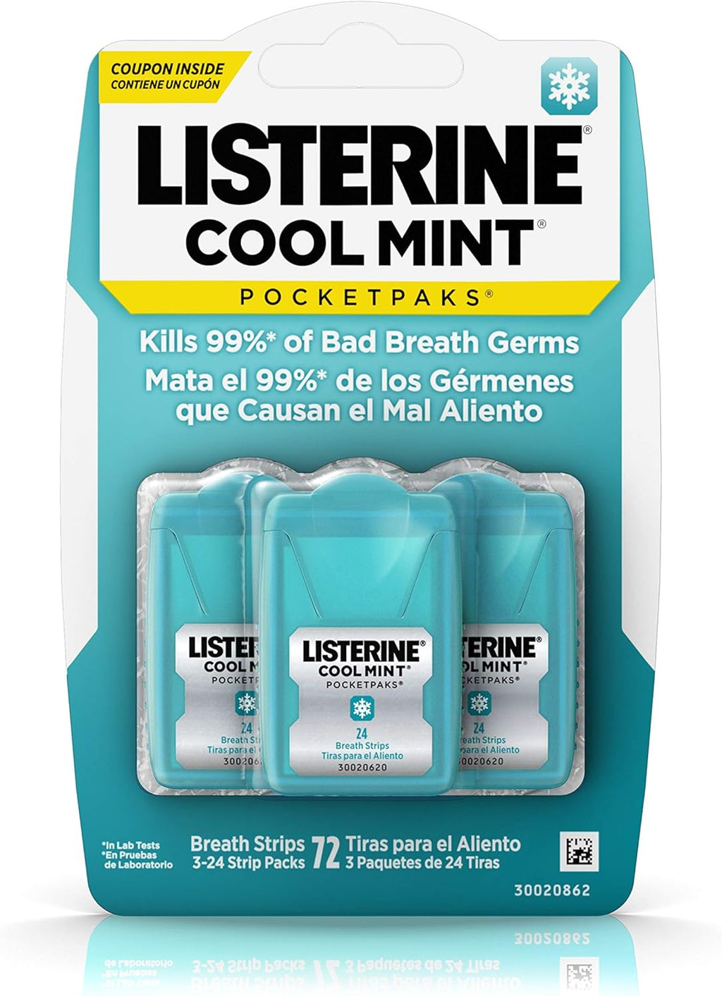 Listerine Pocketpaks Cool Mint - 72