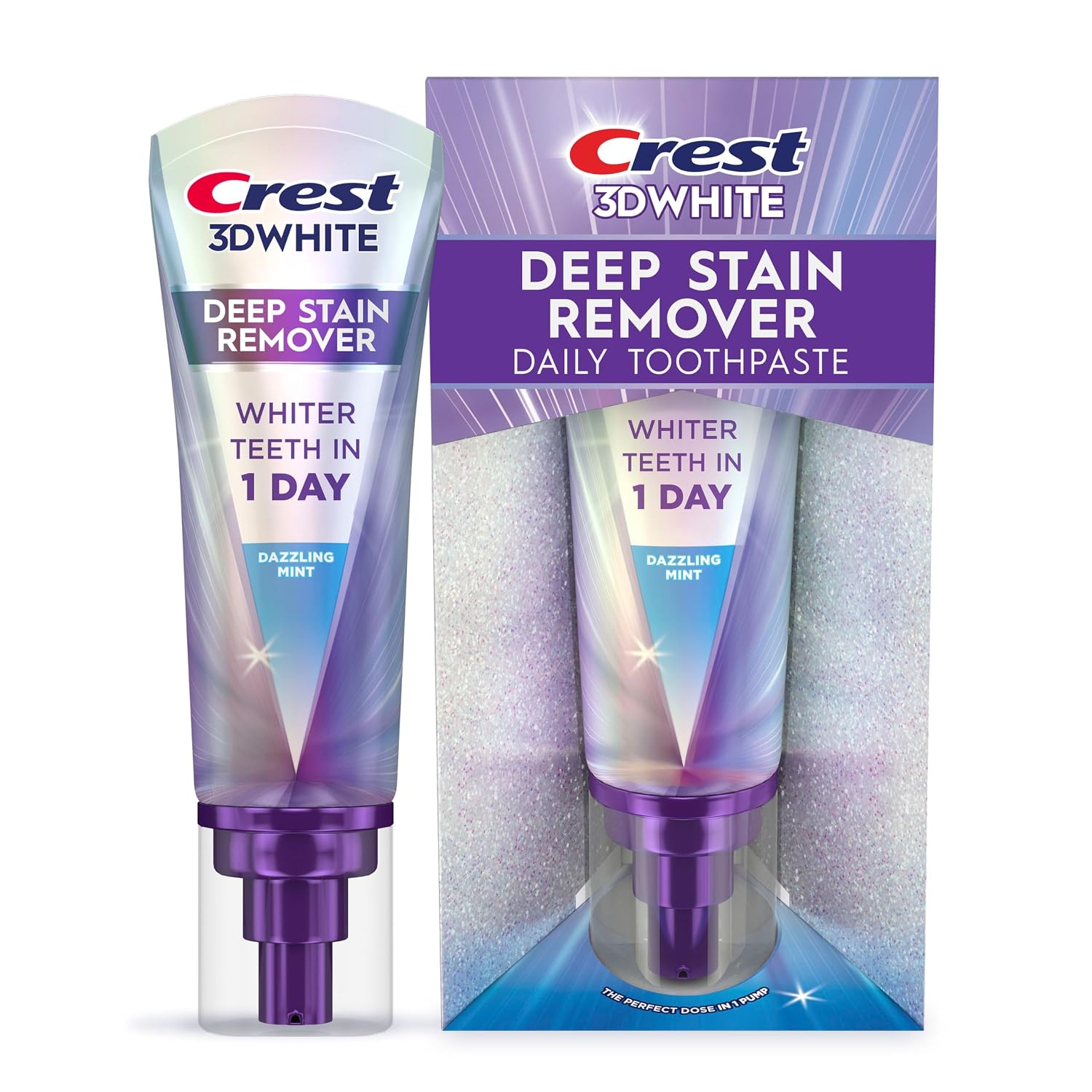 Crest 3DWhite Brilliance Deep Stain Remover Ultra White Toothpaste - Dazzling Mint
