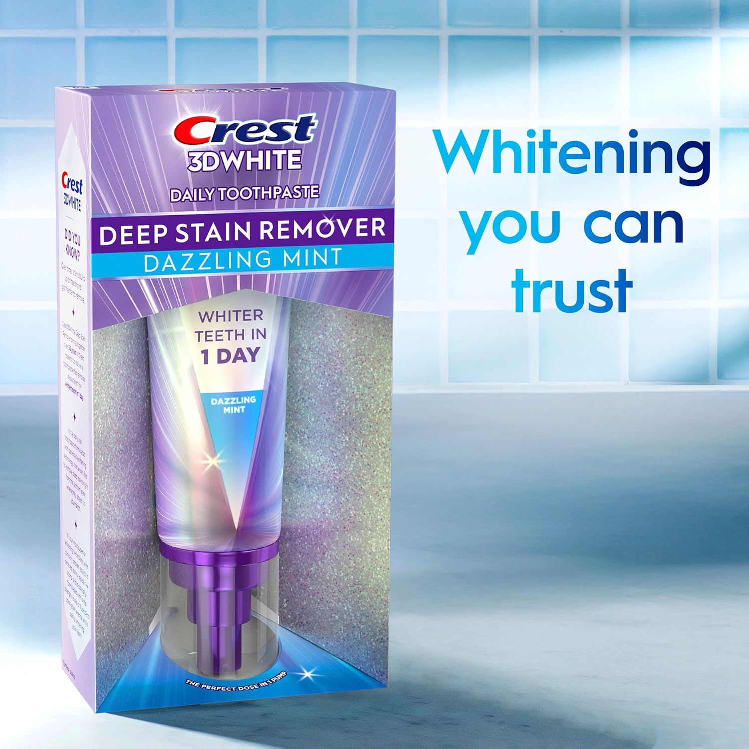 Crest 3DWhite Brilliance Deep Stain Remover Ultra White Toothpaste - Dazzling Mint