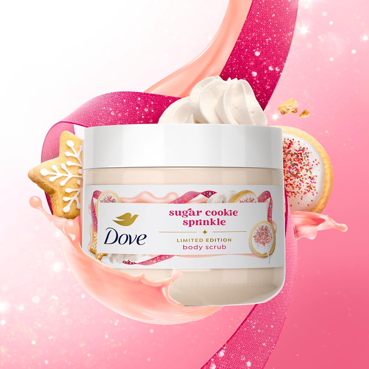 Dove Limited Edition Holiday Treats Body Scrub Sugar Cookie Sprinkle