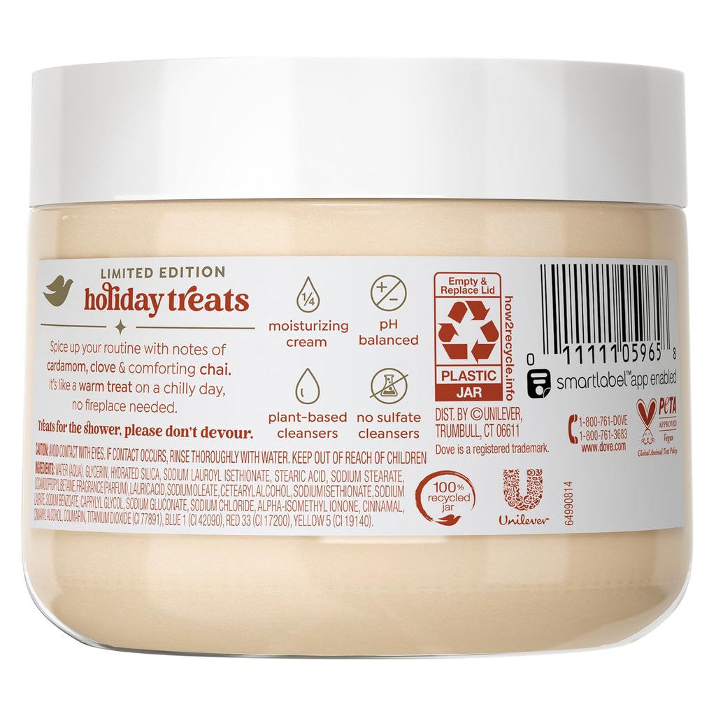 Dove Scrub Cinnamon Pumpkin Pie Exfoliates & Moisturizes Skin 15 OZ