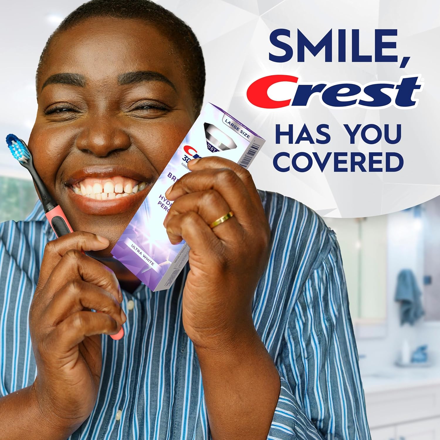Crest 3D White Brilliance Pro Ultra White Teeth Whitening Toothpaste, 4% Hydrogen Peroxide