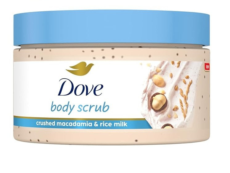 Dove Mini Treat Body Scrub, Crushed Macademia & Rice Milk