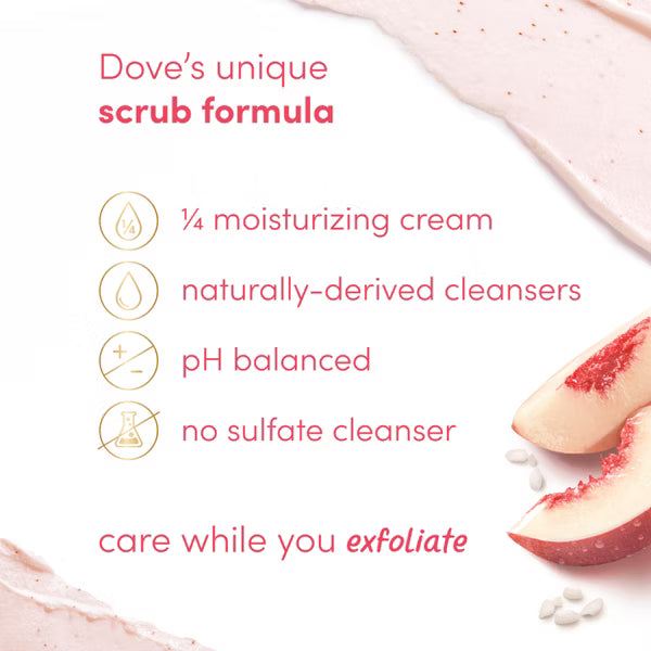 Dove Beauty Exfoliating Body Scrub - White Peach & Crushed Rice