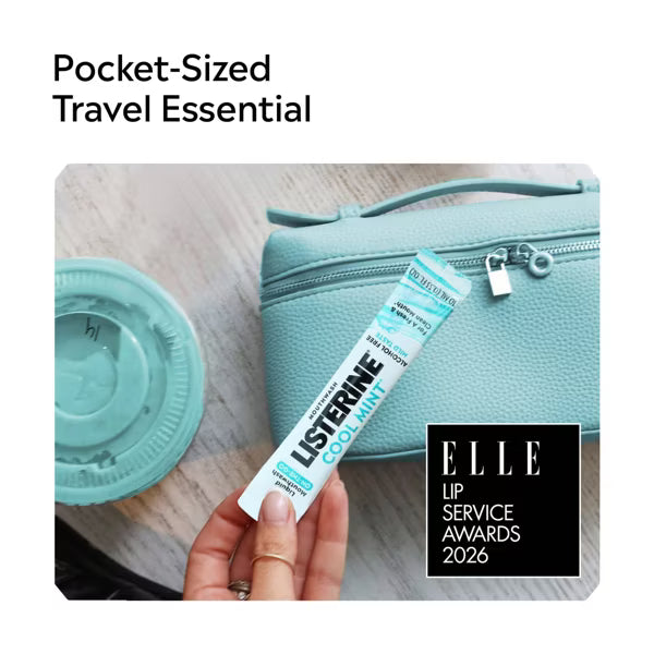 Listerine On-The-Go Alcohol-Free Cool Mint Mouthwash Packets