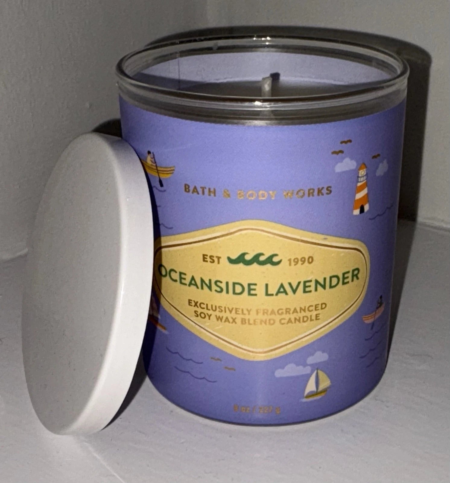 Bath & Body Works single wick Candle - Oceanside Lavender