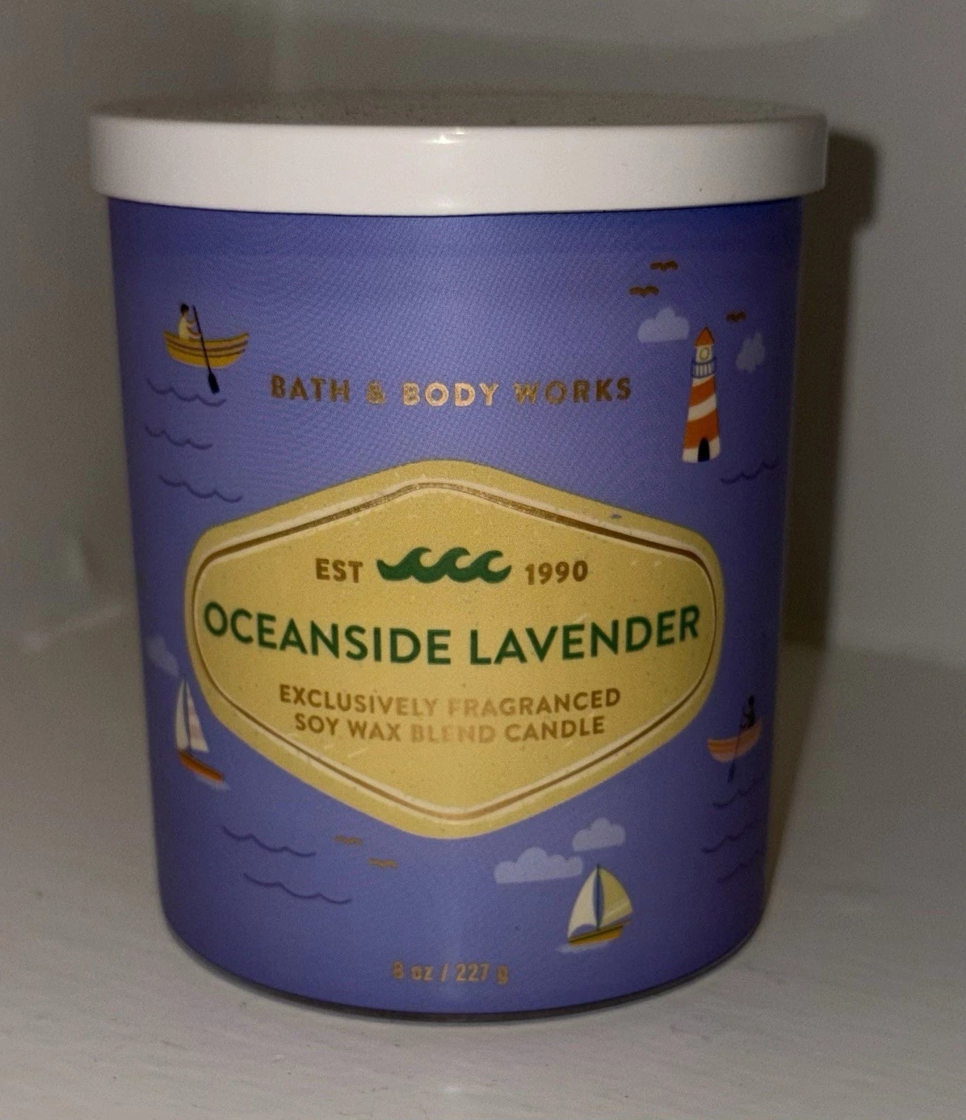 Bath & Body Works single wick Candle - Oceanside Lavender